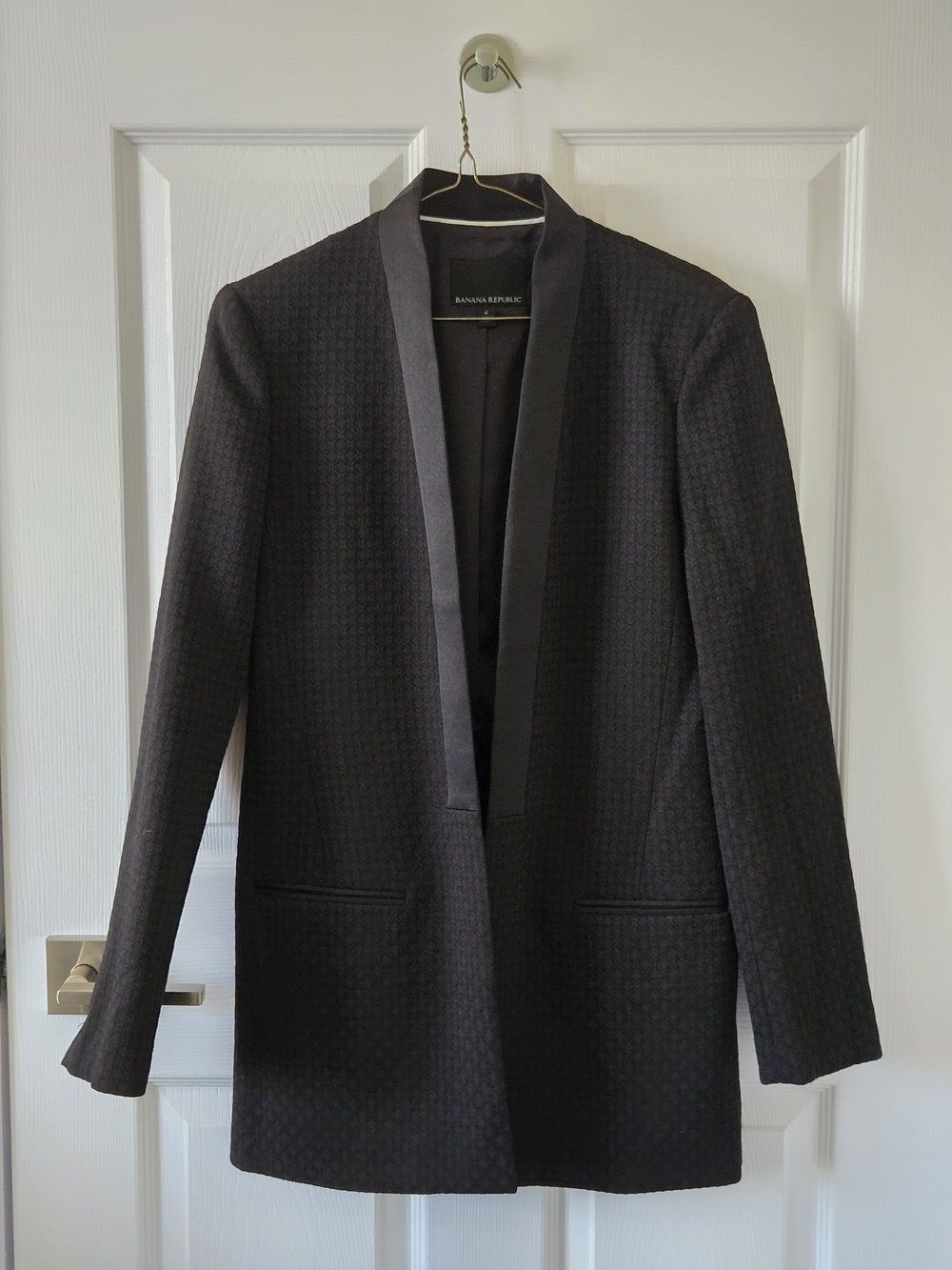 Banana Republic Women's Black Textured Tuxedo jacket